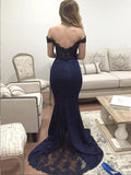 Navy Prom Dress, Mermaid Bridesmaid Dresses ,Evening Dress ,Winter Formal Dress, Pageant Dance Dresses, Graduation School Party Gown, PC0111 - Promcoming