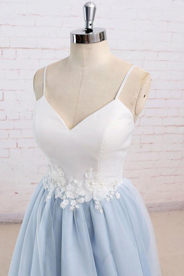 Light Blue Prom Dress, Evening Dress ,Winter Formal Dress, Pageant Dance Dresses, Graduation School Party Gown, PC0157 - Promcoming