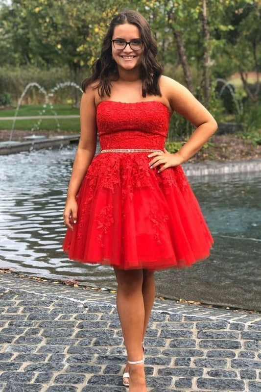 Red Homecoming Dress, Short Prom Dress, Cocktail Dress, Dance Dresses, Back To School Party Gown, KB0873