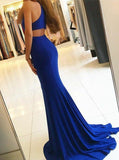 Royal Blue Prom Dress Slit Skirt, Evening Dress, Pageant Dance Dresses, Graduation School Party Gown, PC0011 - Promcoming