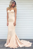Champagne Mermaid Prom Dress, Evening Dress ,Winter Formal Dress, Pageant Dance Dresses, Graduation School Party Gown, PC0147 - Promcoming