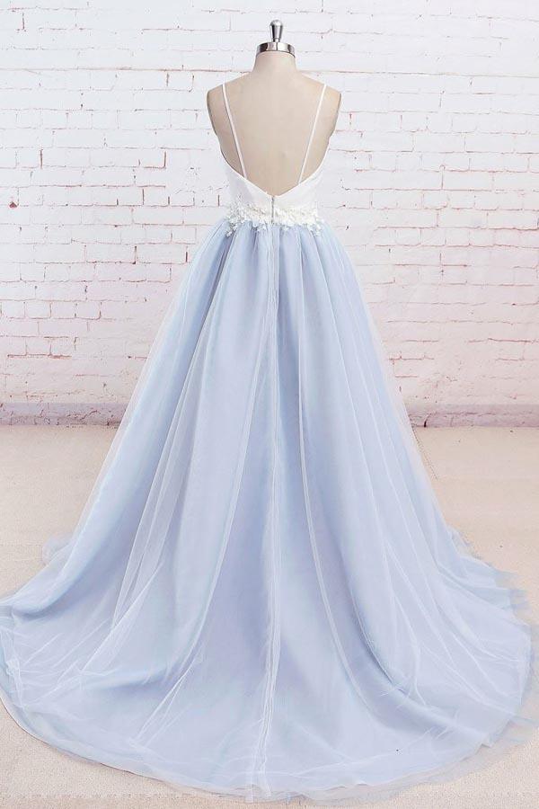 Light Blue Prom Dress, Evening Dress ,Winter Formal Dress, Pageant Dance Dresses, Graduation School Party Gown, PC0157 - Promcoming