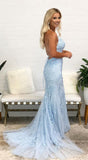Mermaid Lace Prom Dress Long, Formal Dress, Evening Dress, Dance Dresses, School Party Gown, KB0796