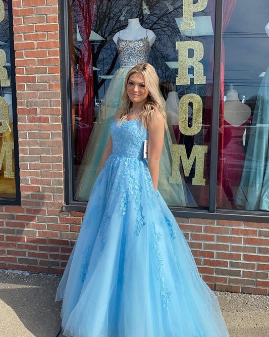 Langes Ballkleid aus Spitze, Ballkleid, Abendkleid, Tanzkleid, Schulpartykleid, KB0941 
