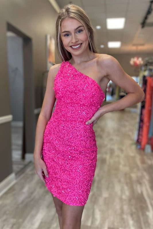 Sexy Homecoming Dress One Shoulder Strap, Short Prom Dress,Formal Dress,Dance Dresses, Back To School Party Gown, KB0859