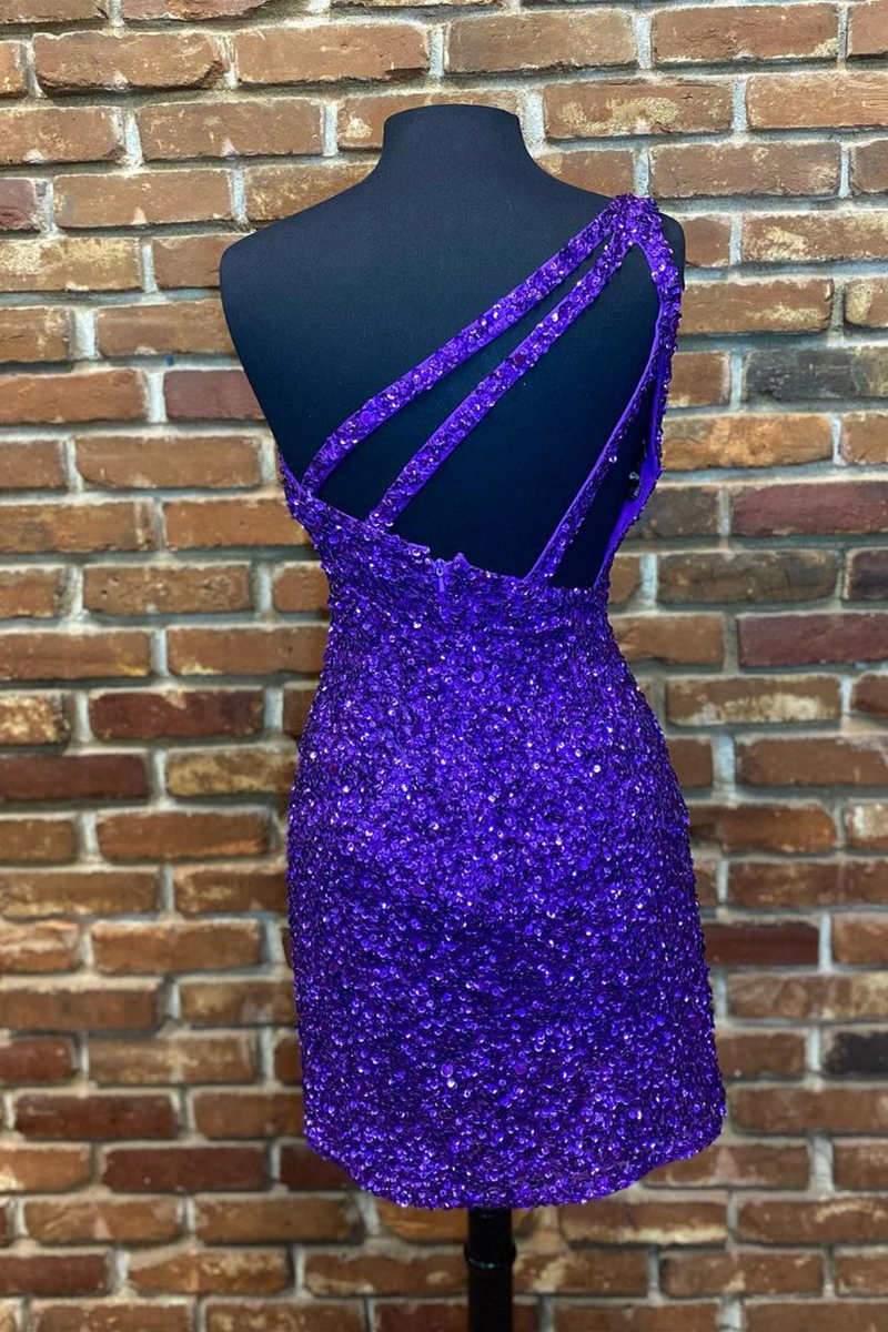 Sexy Homecoming Dress One Shoulder Strap, Short Prom Dress,Formal Dress,Dance Dresses, Back To School Party Gown, KB0859
