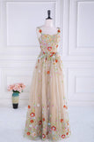 Staubiges rosa Pailletten-Blumen-A-Linie Tüll Langes Ballkleid Partykleid Formelle Abendkleider