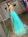 Green Prom Dress with Slit, Prom Dresses, Evening Dress, Dance Dress, Graduation School Party Gown, PC0421 - Promcoming