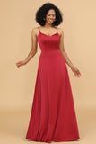 Satin Lace-up Back Bridesmaid Dress Formal Evening Prom Gowns Dresses