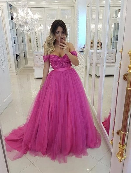 New Style Prom Dress Off The Shoulder Straps, Evening Dress, Pageant Dance Dresses, Graduation School Party Gown, PC0028 - Promcoming