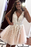 Neues Spitzenkleid für die Heimkehr, kurzes Abschlussballkleid, Winterkleid, Festzugstanzkleider, Back to School Partykleid, KB0645 