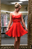Rote Homecoming-Kleider, Hoco-Kleid, Kurzes Abschlussballkleid, Cocktailkleid, Tanzkleider, Back to School Partykleid, KB0889 