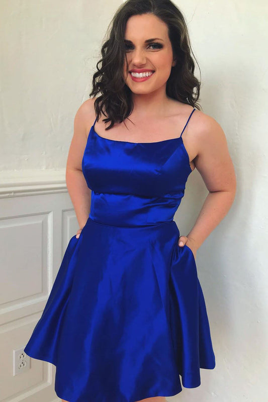 Royal Blue Homecoming Dress, Short Prom Dress ,Formal Dress, Pageant Dance Dresses, Back To School Party Gown, KB0840