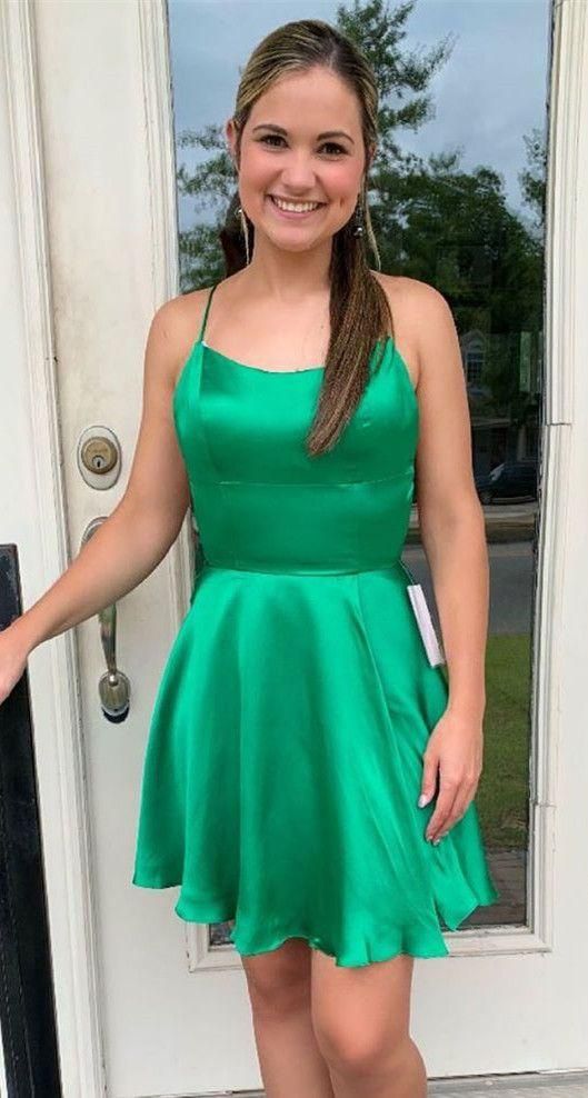 Grünes Homecoming-Kleid, Kurzes Abschlussballkleid, Formales Kleid, Tanzkleider, Back to School Partykleid, KB0844 