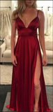 Sexy Prom Dress High Slit Skirt, Evening Dress ,Winter Formal Dress, Pageant Dance Dresses, Graduation School Party Gown, PC0185 - Promcoming