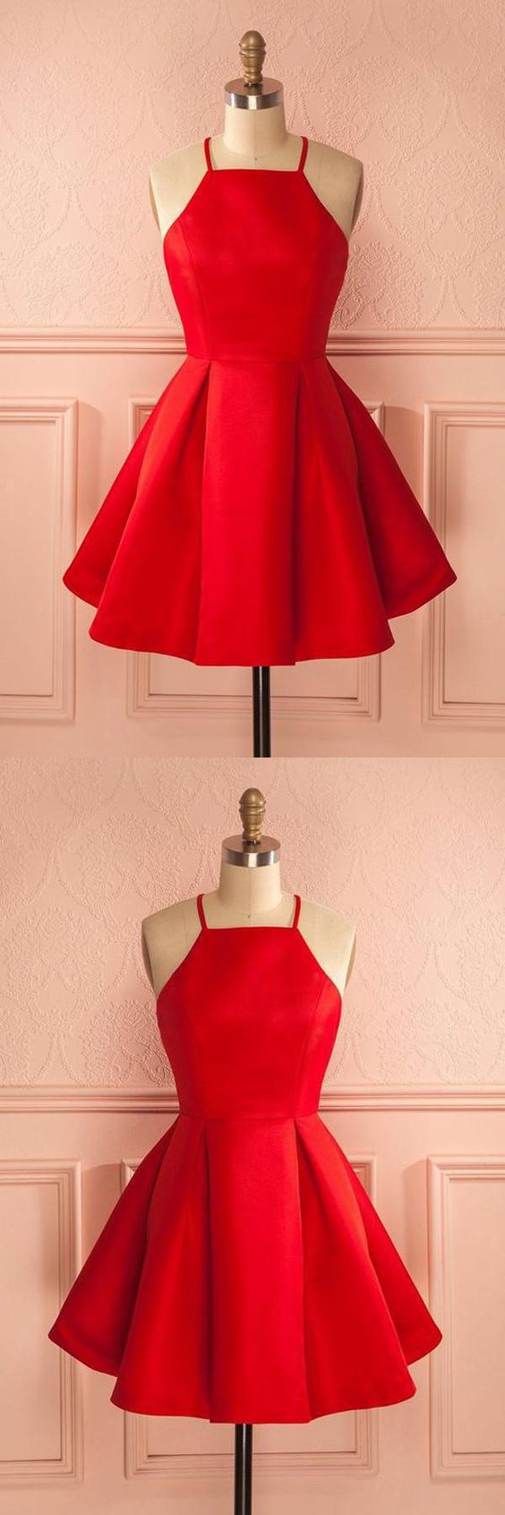 Homecoming Dress Halter Neckline, Short Prom Dress, Dance Dress, Formal Dress, Graduation School Party Gown, PC0562 - Promcoming