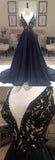 Black Prom Dress, Evening Dress ,Winter Formal Dress, Pageant Dance Dresses, Graduation School Party Gown, PC0150 - Promcoming