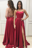 Sexy Backless Prom Dress with Slit, Evening Dress ,Winter Formal Dress, Pageant Dance Dresses, Graduation School Party Gown, PC0304 - Promcoming