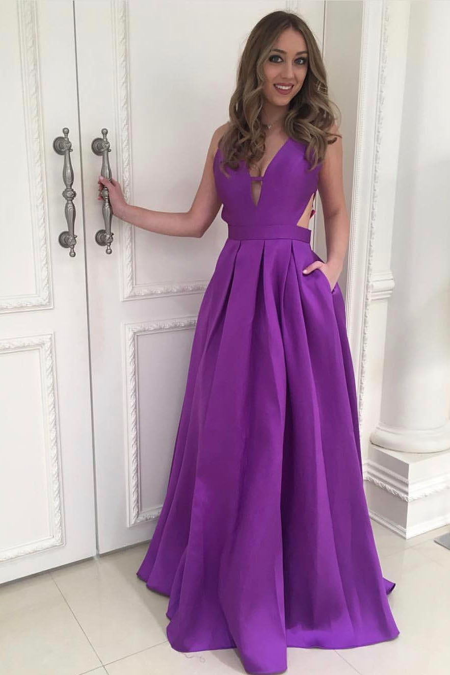 Purple Prom Dress 2020, Evening Dress ,Winter Formal Dress, Pageant Dance Dresses, Graduation School Party Gown, PC0307 - Promcoming