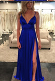 Royal Blue Prom Dress with Slit, Evening Dress ,Winter Formal Dress, Pageant Dance Dresses, Graduation School Party Gown, PC0210 - Promcoming