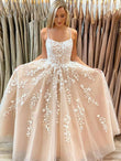Champagner Spitzenkleid lang, Formales Kleid, Abendkleid, Festzugstanzkleider, Schulpartykleid, KB0720 