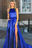 Royal Blue Prom Dress with Slit, Evening Dress ,Winter Formal Dress, Pageant Dance Dresses, Graduation School Party Gown, PC0221 - Promcoming