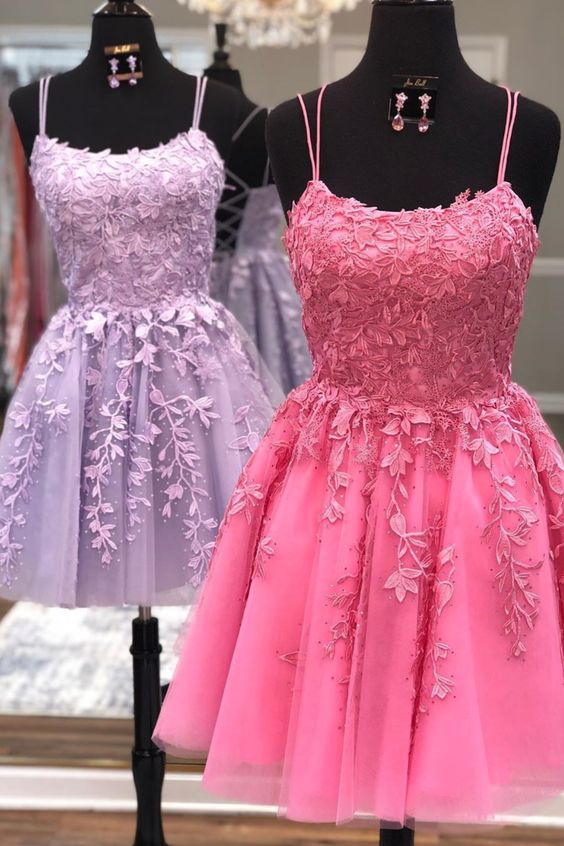 Spitzenkleid für Zuhause, Kurzes Abschlussballkleid, Winterkleid, Festzugstanzkleider, Back to School Partykleid, KB0641 