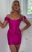 Off the Shoulder Homecoming Dresses KB1175