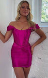 Off the Shoulder Homecoming Dresses KB1175