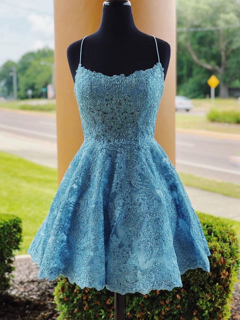 Lace Homecoming Dresses, Short Prom Dress ,Winter Formal Dress, Pageant Dance Dresses, Back To School Party Gown, KB0640
