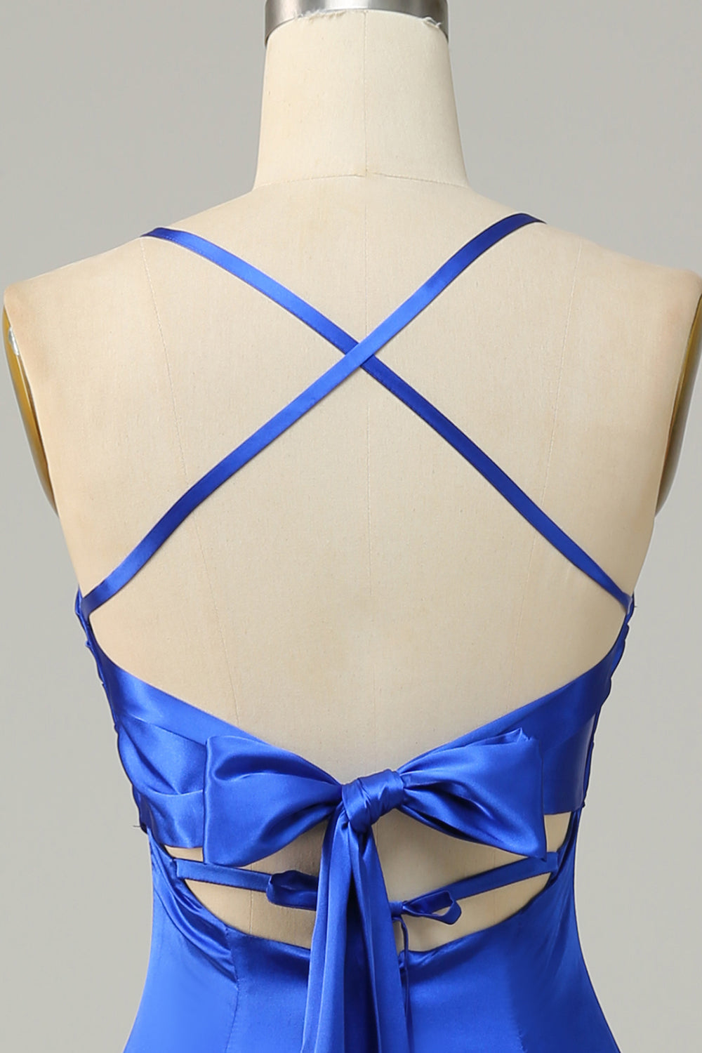 Royal Blue Halter A Line Long Bridesmaid Dress Formal Evening Dresses Gowns