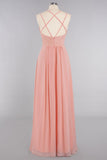 Classy Spaghetti Slim Side Split Bridesmaid Dress Sky Blue V-Neck Wedding Party Evening Dress