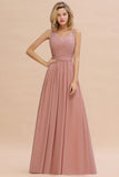 Elegant V-Neck Elegant Evening Maxi Dress Bridesmaid Dress Sleeveless Styles Prom Gowns