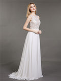 Spitze und Chiffon mit Perlen Brautkleid-Elfenbein Brautkleider Brautkleider