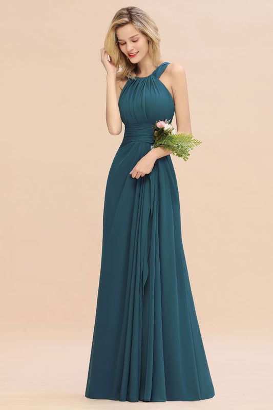 Fabulous Halter Elegant Bridesmaid Dresses Long Dress for Wedding Party Evening Dresses