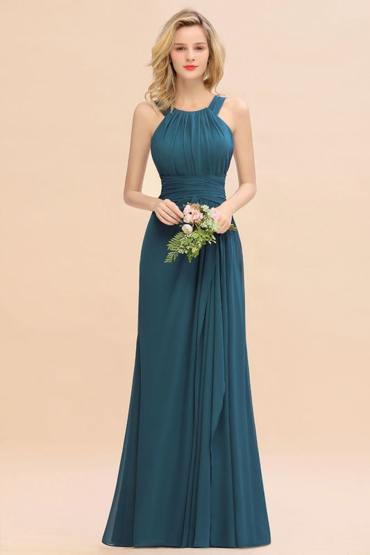 Fabulous Halter Elegant Bridesmaid Dresses Long Dress for Wedding Party Evening Dresses