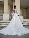 Offenes Rücken Langarm Tüll Brautkleid Wie Bild Brautkleider Kleider