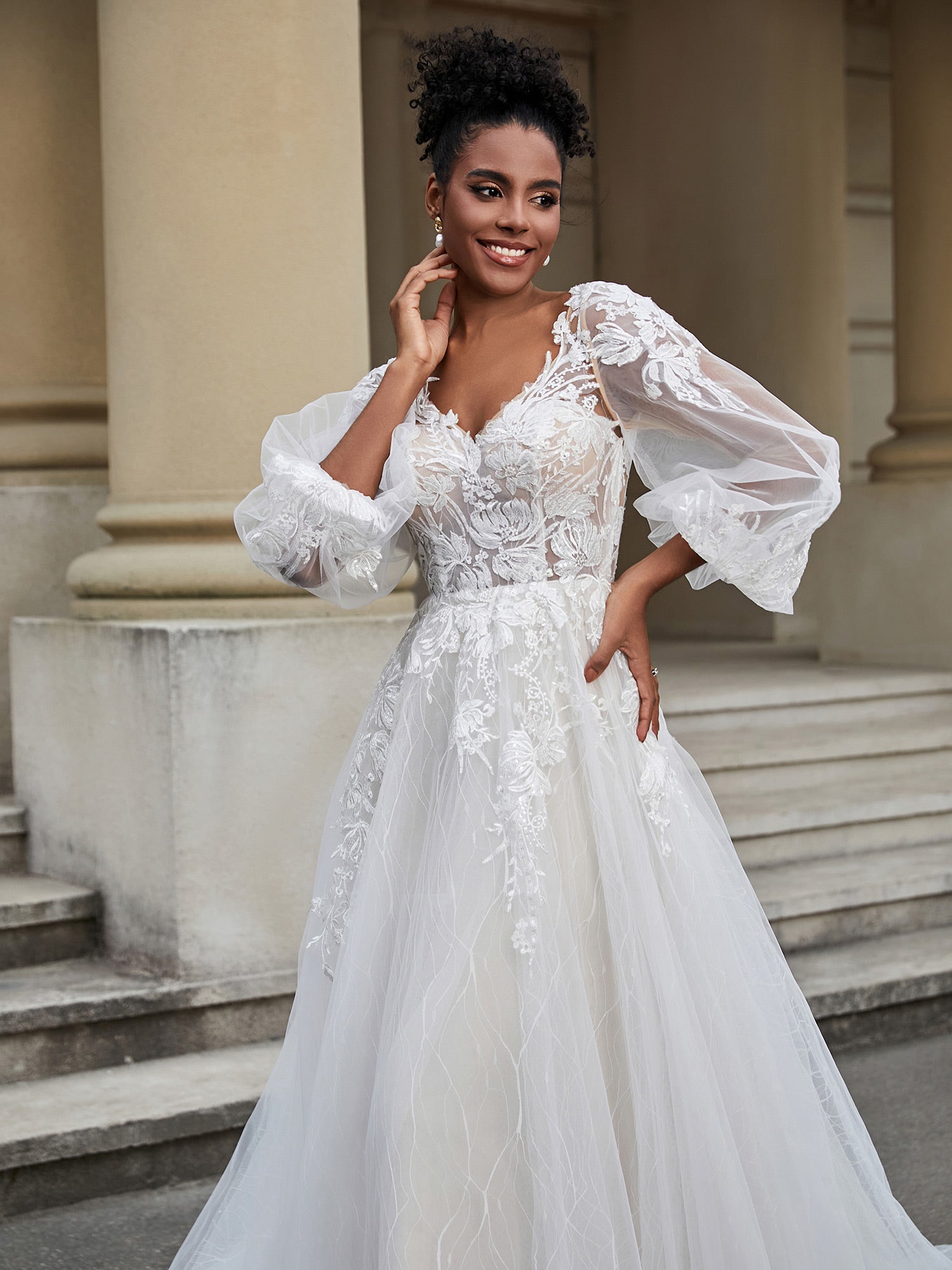 Offenes Rücken Langarm Tüll Brautkleid Wie Bild Brautkleider Kleider