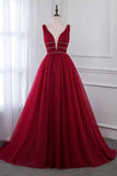 Burgunderrotes Ballkleid, Formales Kleid, Abendkleid, Festzugstanzkleid, Schulpartykleid, KB0728 