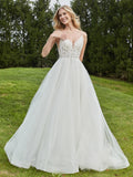 Spaghetti Straps Ruched Backless A-Line Bridal Dress Ivory Bridal Gowns Wedding Dresses