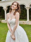 Tulle And Lace Sleeveless Wedding Dress With Slit Ivory Bridal Gowns Dresses