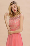 Modern Lace Elegant Simple Sleeveless Maxi Bridesmaid Dress Evening Prom Dresses