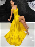 Sexy Prom Dress High Slit ,Winter Formal Dress, Pageant Dance Dresses, Back To School Party Gown, KB0664