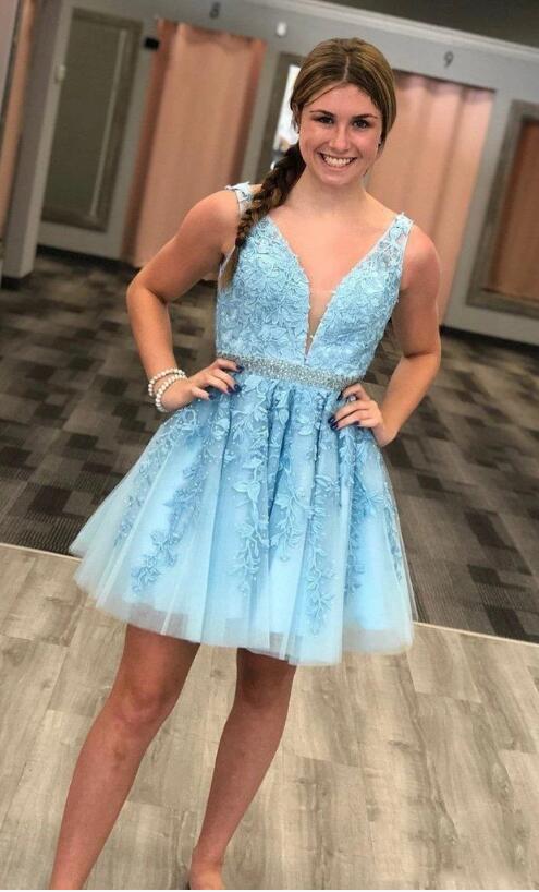 Spitzenkleid für Zuhause, Kurzes Abschlussballkleid, Winterkleid, Festzugstanzkleider, Back to School Partykleid, KB0655 