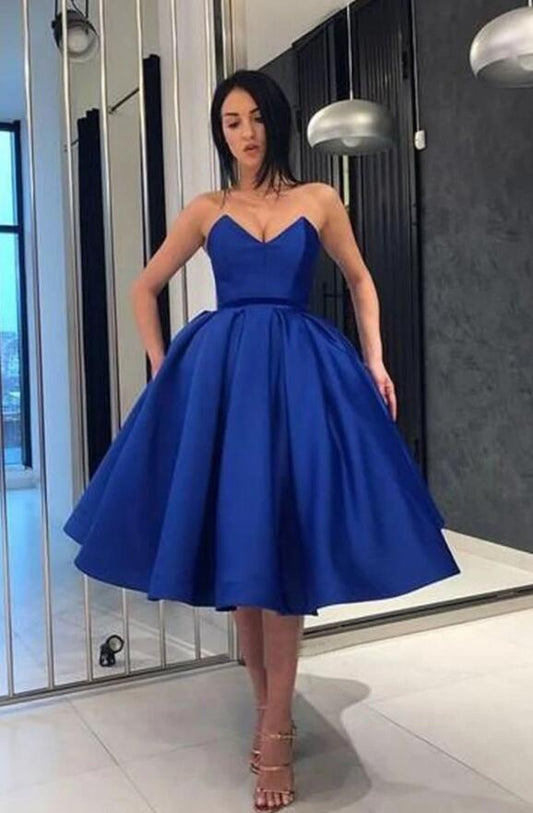 Royal Blue Homecoming Dress, Short Prom Dress ,Formal Dress, Pageant Dance Dresses, Back To School Party Gown, KB0841