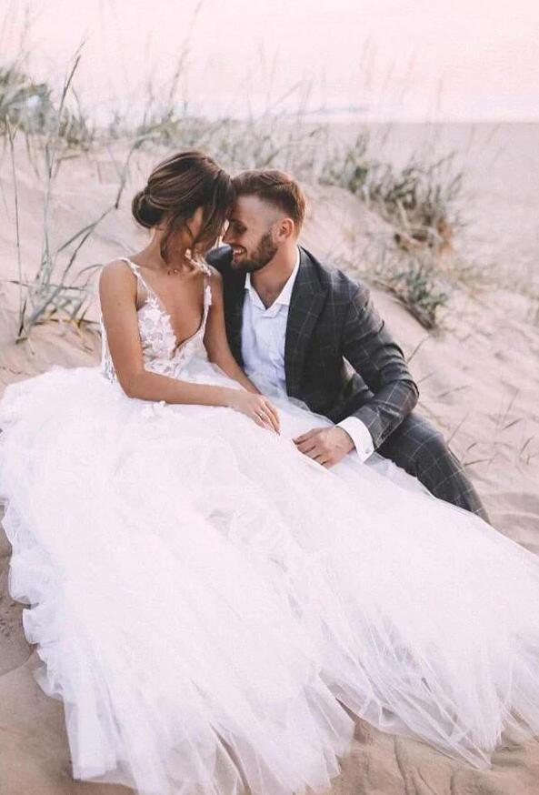 Sexy Beach Wedding Dresses,Cheap Wedding Dresses,Bridal Dresses KB1091