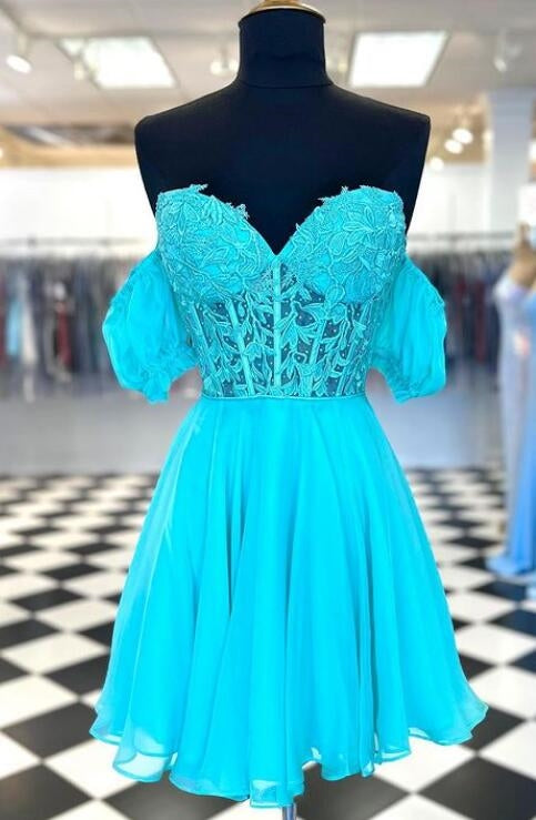 2024 Chiffon/Lace Homecoming Dresses KB1128