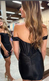 Schulterfreies rotes Homecoming-Kleid KB1140 