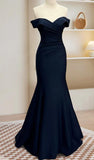 Off the Shoulder Mermaid Long Prom Dress KB1244