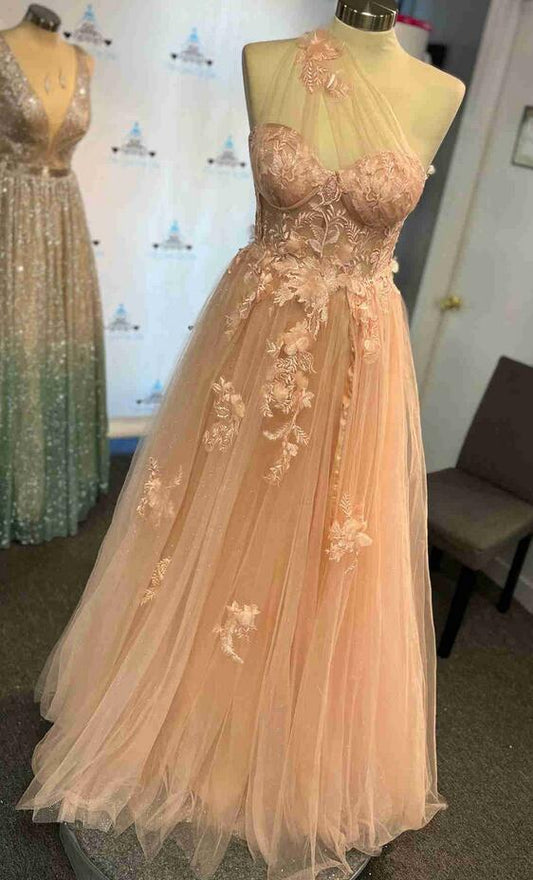 One Shoulder Long Prom Dress  KB1250